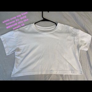 white crop top
